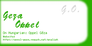 geza oppel business card