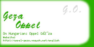 geza oppel business card